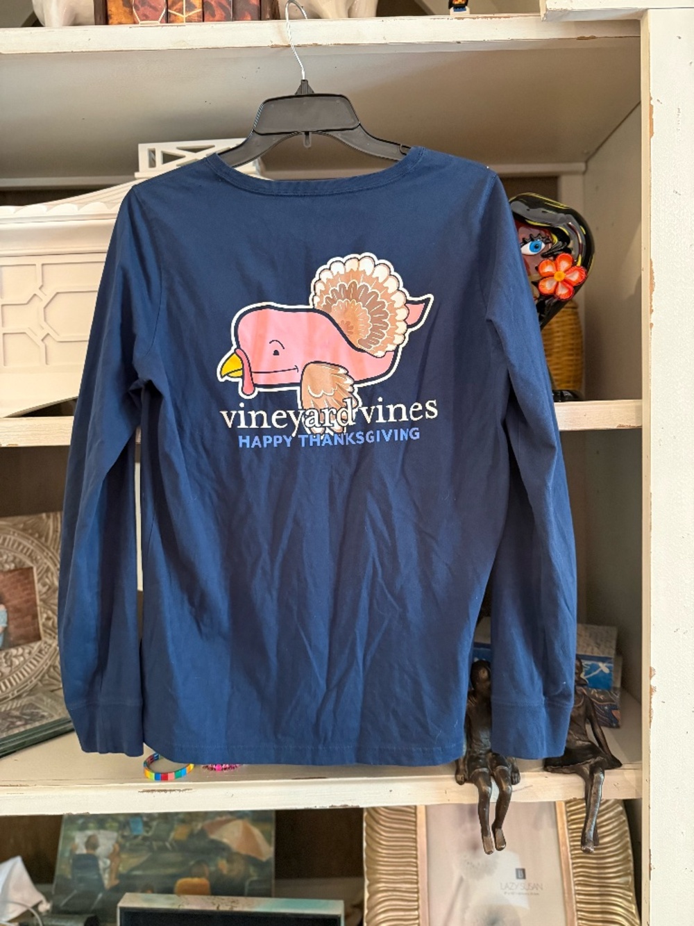 Vineyard Vines Small S Thanksgiving long sleeve t shirt tee  - Picture 2 of 4